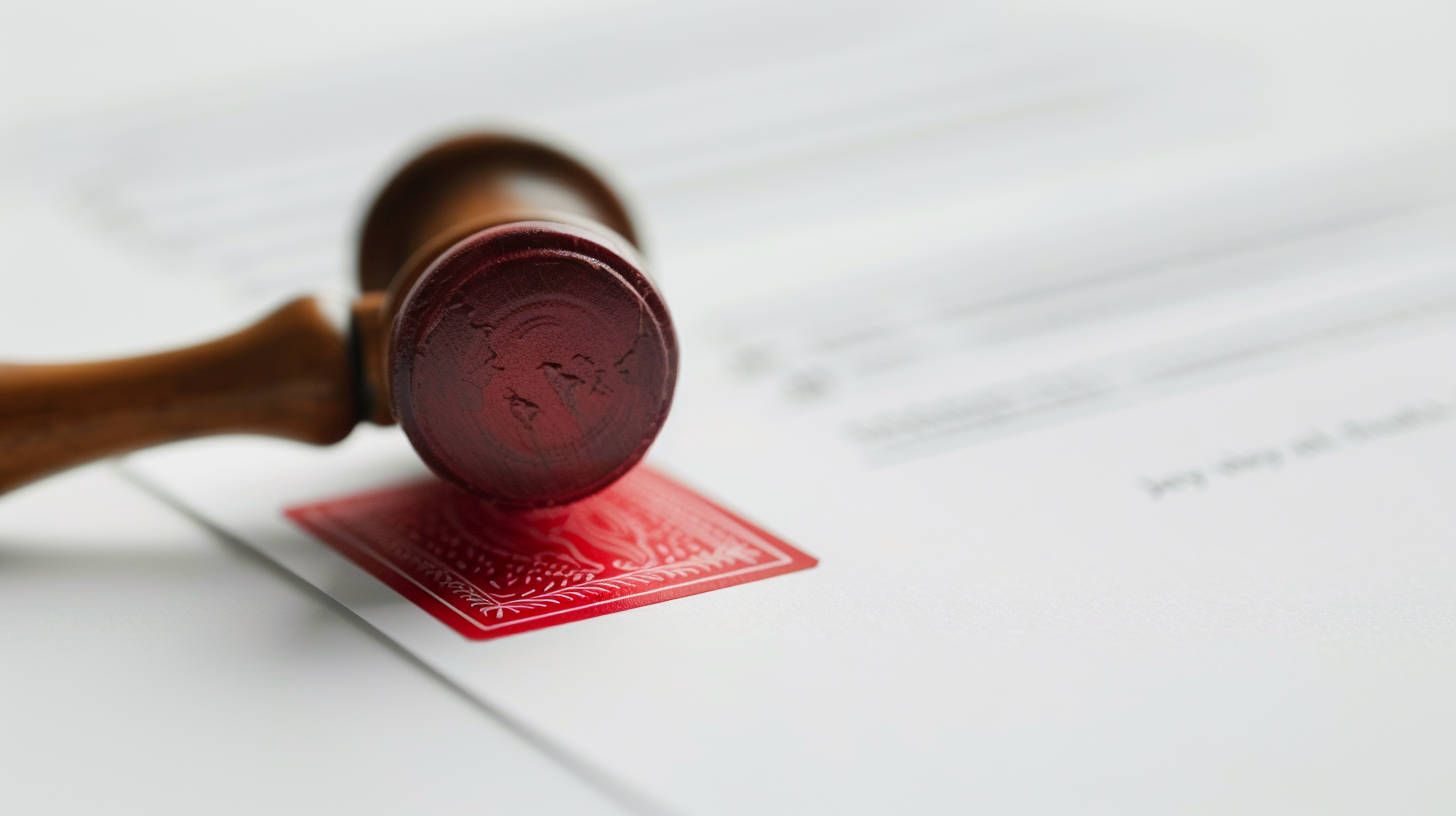 Marka tescil belgesi üzerinde mühür